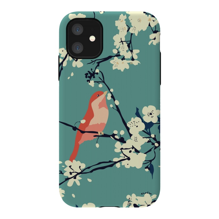 iPhone 11 StrongFit Bird and Blossom by Zoe Charlotte