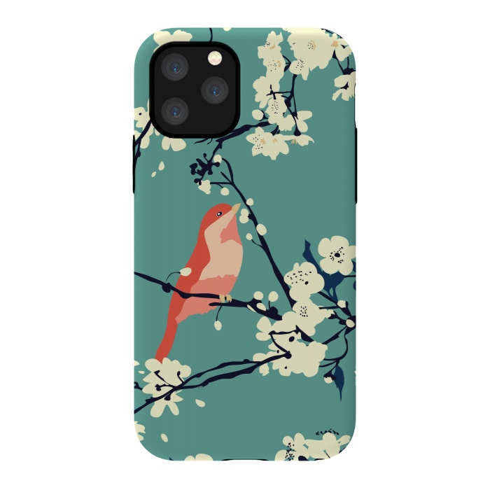 iPhone 11 Pro StrongFit Bird and Blossom by Zoe Charlotte