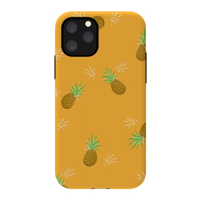 iPhone 11 Pro StrongFit Pineapples in Mango by Zoe Charlotte