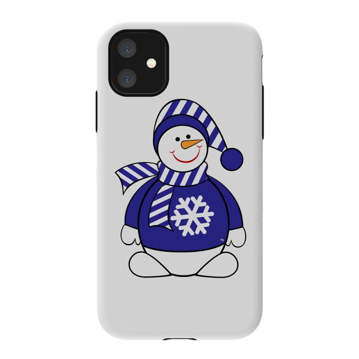 iPhone 11 StrongFit Cute snowman by Martina