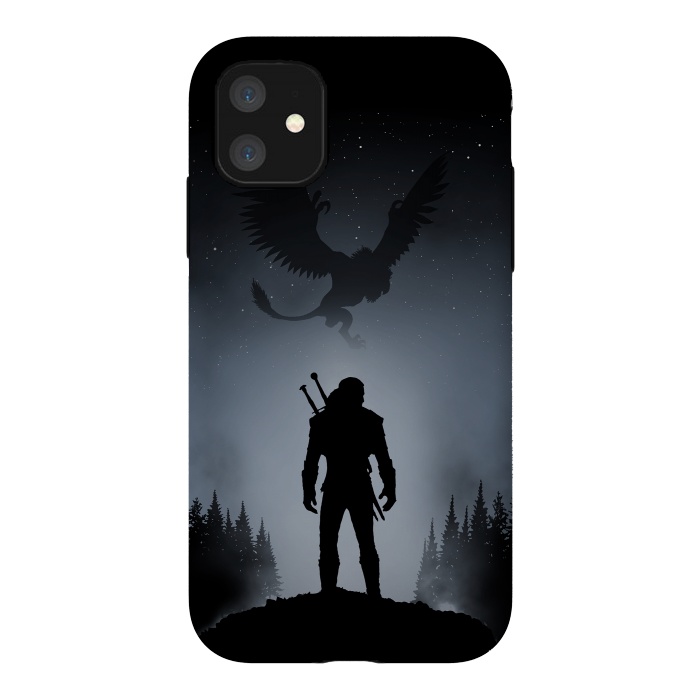 iPhone 11 StrongFit White Wolf by Denis Orio Ibañez
