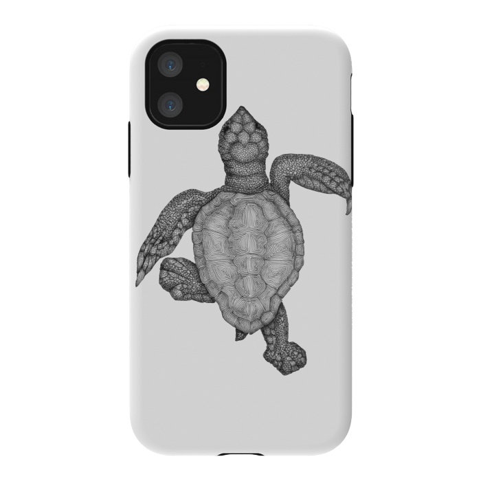 iPhone 11 StrongFit Baby Sea Turtle by ECMazur 