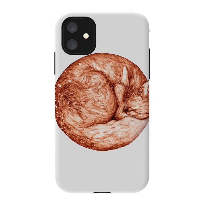 iPhone 11 StrongFit Fox and Snow by ECMazur 