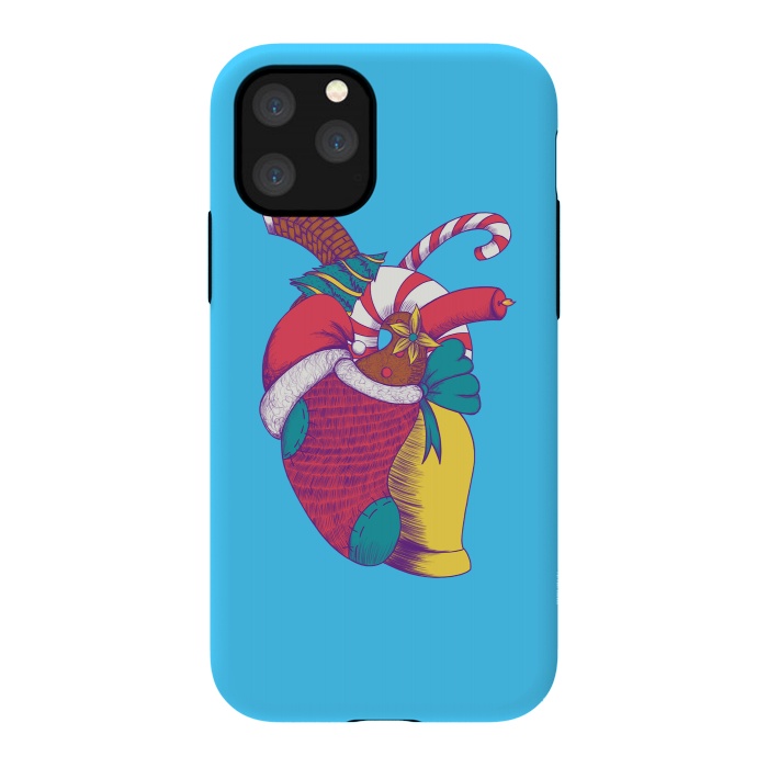 iPhone 11 Pro StrongFit Christmas Heart by Ranggasme