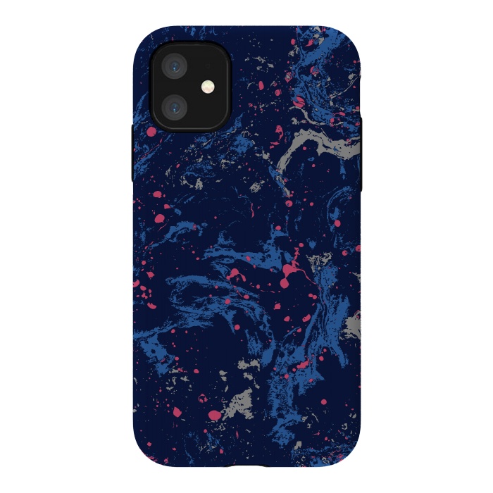 iPhone 11 StrongFit Marble Blue by Susanna Nousiainen