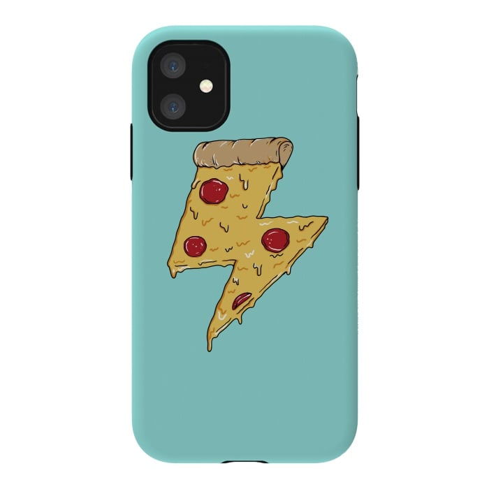 iPhone 11 StrongFit Pizza power green by Coffee Man