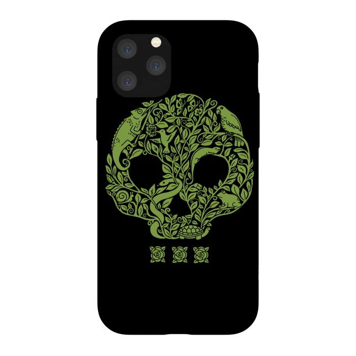 iPhone 11 Pro StrongFit Green Skull by Coffee Man