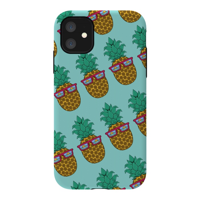 iPhone 11 StrongFit Floral Pineapple pattern by Coffee Man