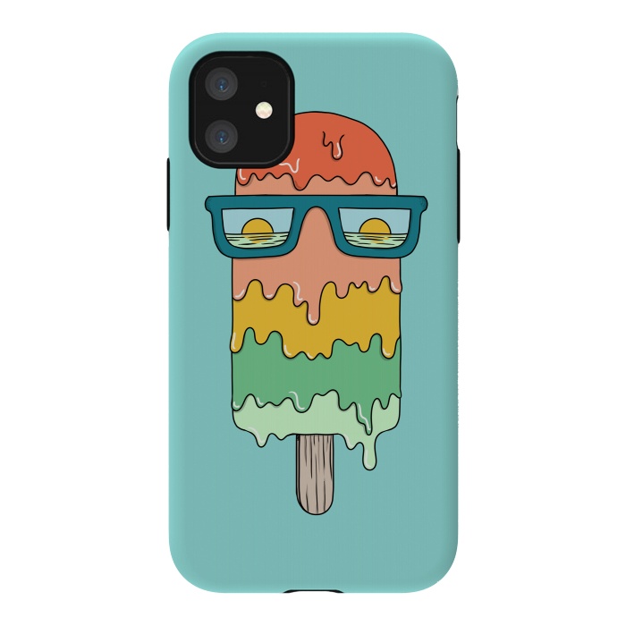 iPhone 11 StrongFit Hot Ice Cream Green by Coffee Man