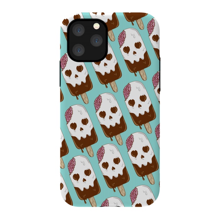 iPhone 11 Pro StrongFit Skull Ice Cream Pattern by Coffee Man
