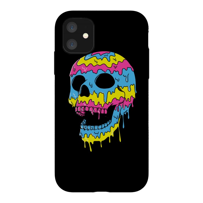 iPhone 11 StrongFit Melted Skull by Coffee Man