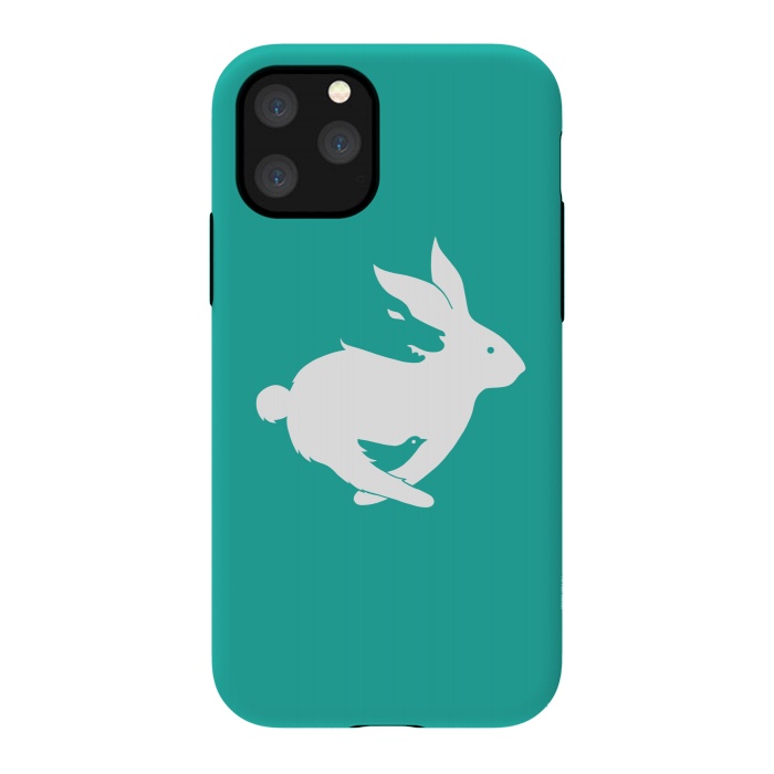 iPhone 11 Pro StrongFit Run Rabbit Green by Coffee Man