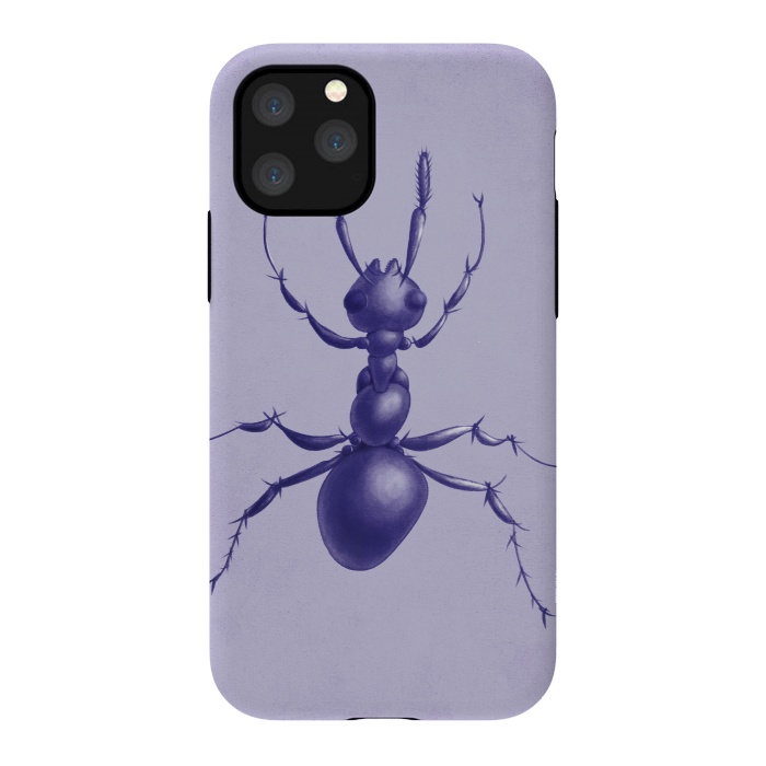 iPhone 11 Pro StrongFit Purple ant drawing by Boriana Giormova
