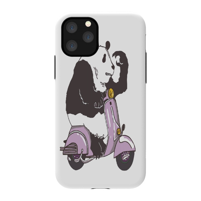 iPhone 11 Pro StrongFit The Panda biker by Varo Lojo
