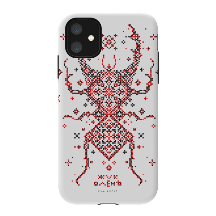 iPhone 11 StrongFit Stag Beetle Ornament by Sitchko