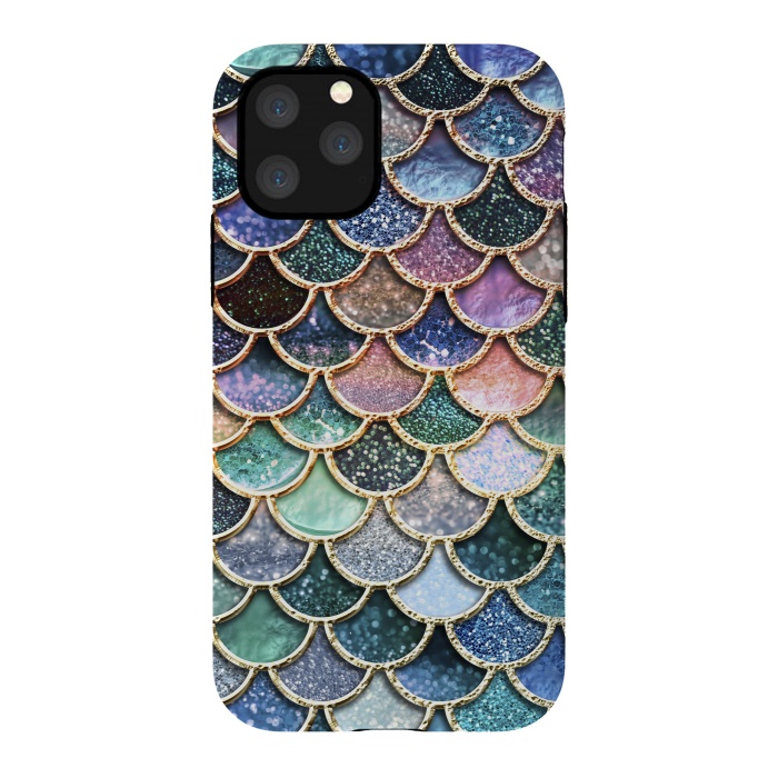 iPhone 11 Pro StrongFit Multicolor Metal Mermaid Scales by  Utart