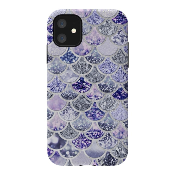 iPhone 11 StrongFit Multicolor Purple & Violett Mermaid Scales by  Utart