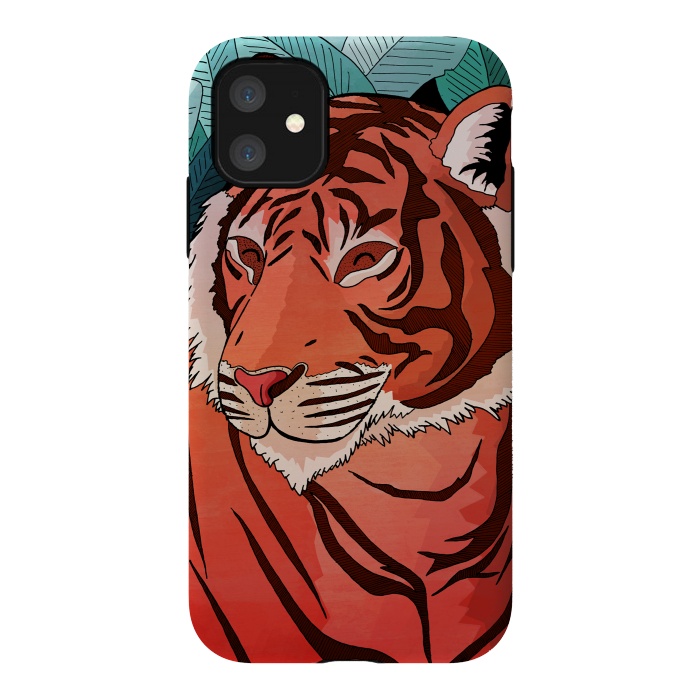 iPhone 11 StrongFit Tiger in the jungle  by Steve Wade (Swade)