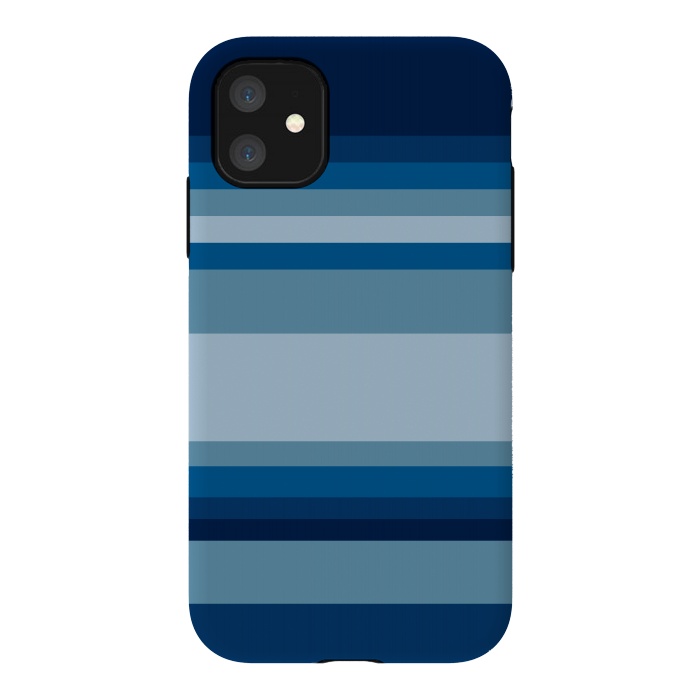 iPhone 11 StrongFit Blue stripes by Dhruv Narelia