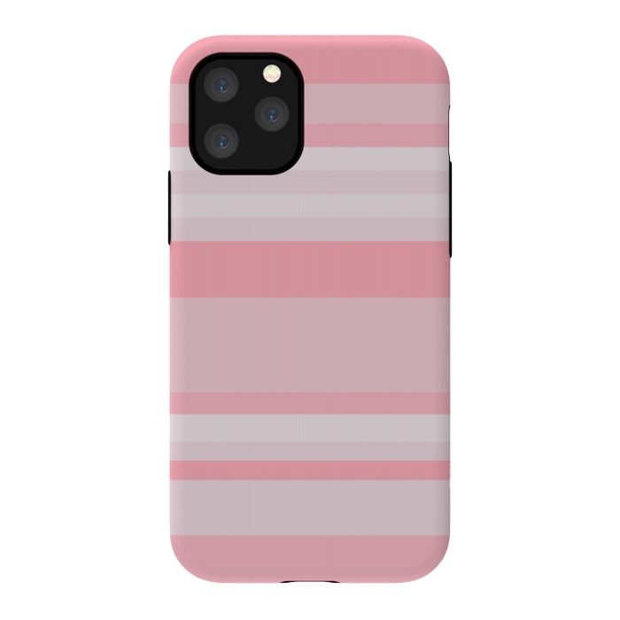 iPhone 11 Pro StrongFit Pink Stripes by Dhruv Narelia