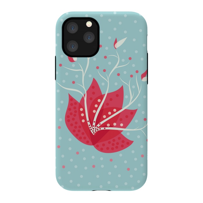 iPhone 11 Pro StrongFit Exotic Pink Winter Flower by Boriana Giormova