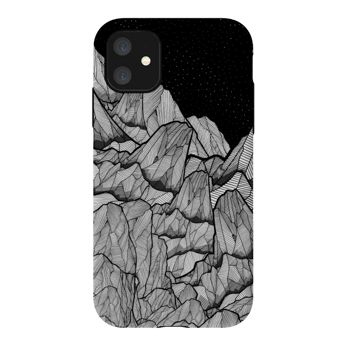 iPhone 11 StrongFit Mountains under the star fields by Steve Wade (Swade)