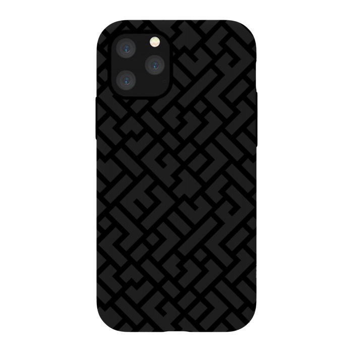 iPhone 11 Pro StrongFit Black Labyrinth by Sitchko