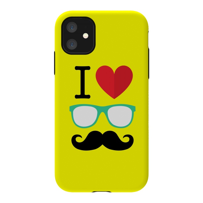iPhone 11 StrongFit I Love Moustache by Dhruv Narelia