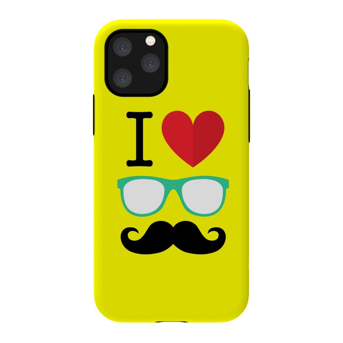 iPhone 11 Pro StrongFit I Love Moustache by Dhruv Narelia