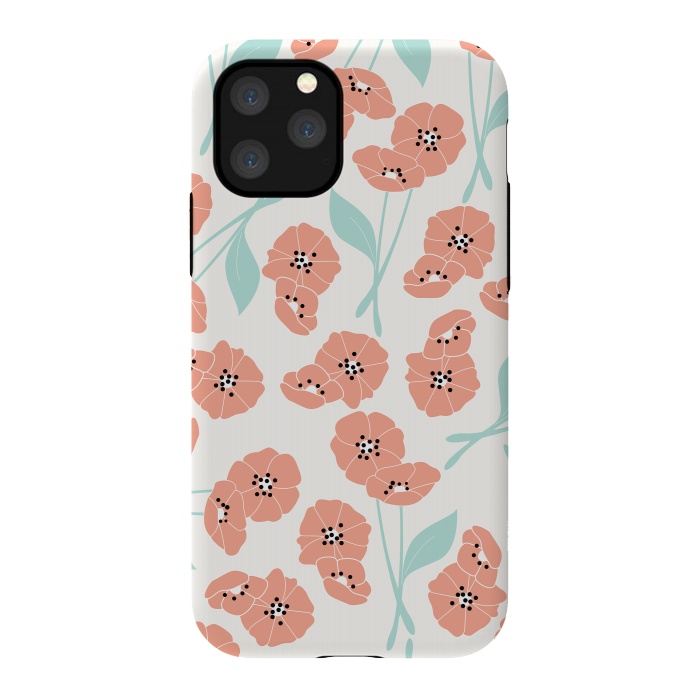 iPhone 11 Pro StrongFit Delicate Flowers White by Jelena Obradovic
