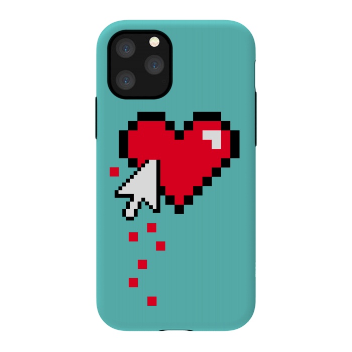 iPhone 11 Pro StrongFit Broken 8 bits Heart I by Dellán