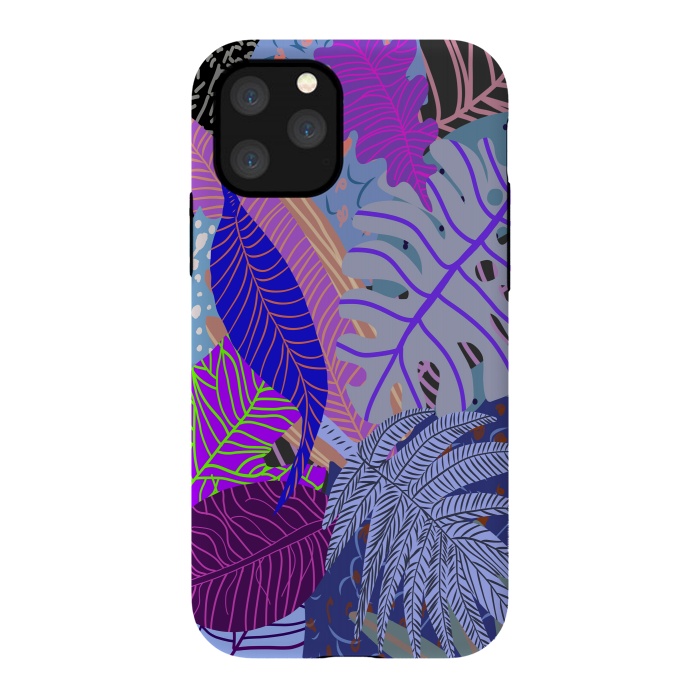 iPhone 11 Pro StrongFit Ultraviolet Faded Nature Leaves by Notsniw