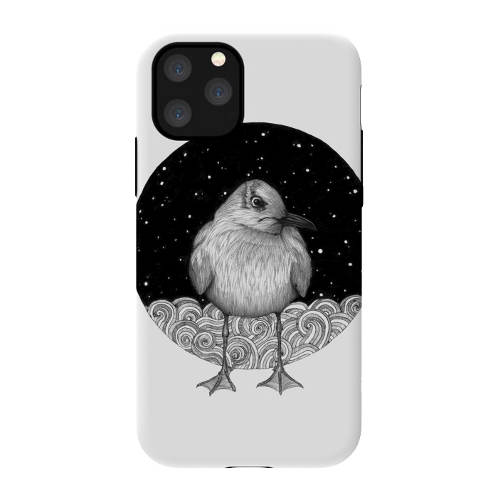 iPhone 11 Pro StrongFit Seagull on a Starry Night by ECMazur 
