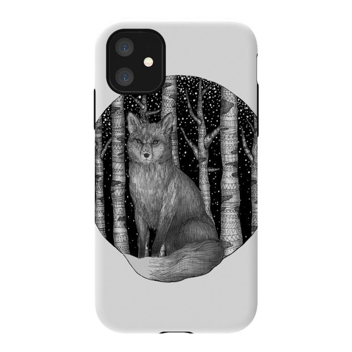iPhone 11 StrongFit Fox and Forest by ECMazur 