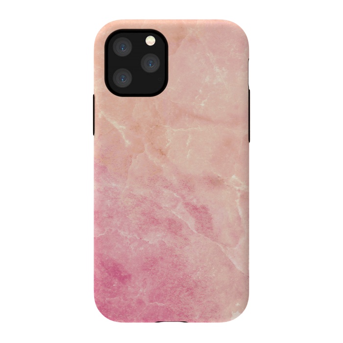 iPhone 11 Pro StrongFit Peach pink marble by Oana 