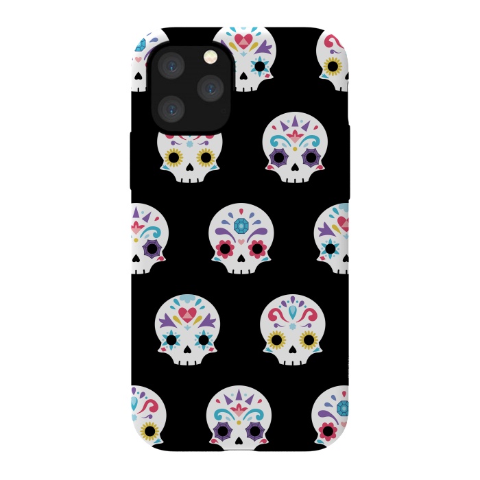 iPhone 11 Pro StrongFit Cute sugar skull  by Laura Nagel
