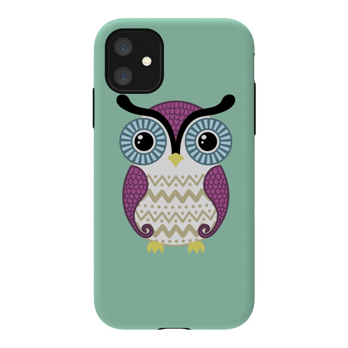 iPhone 11 StrongFit Cute owl by Laura Nagel