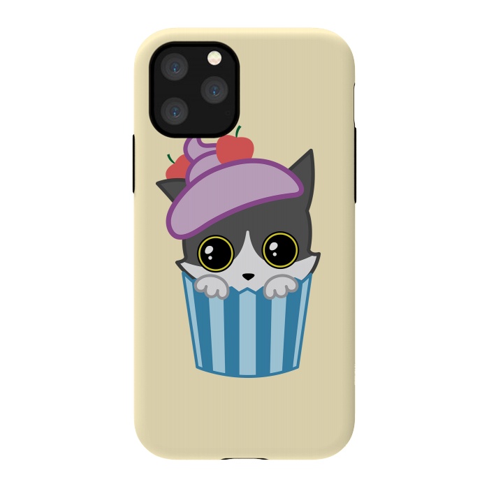 iPhone 11 Pro StrongFit Cupcake kitty by Laura Nagel