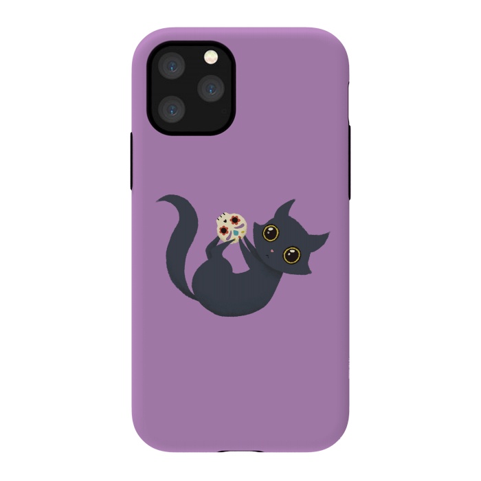iPhone 11 Pro StrongFit Kitty sugar skull by Laura Nagel