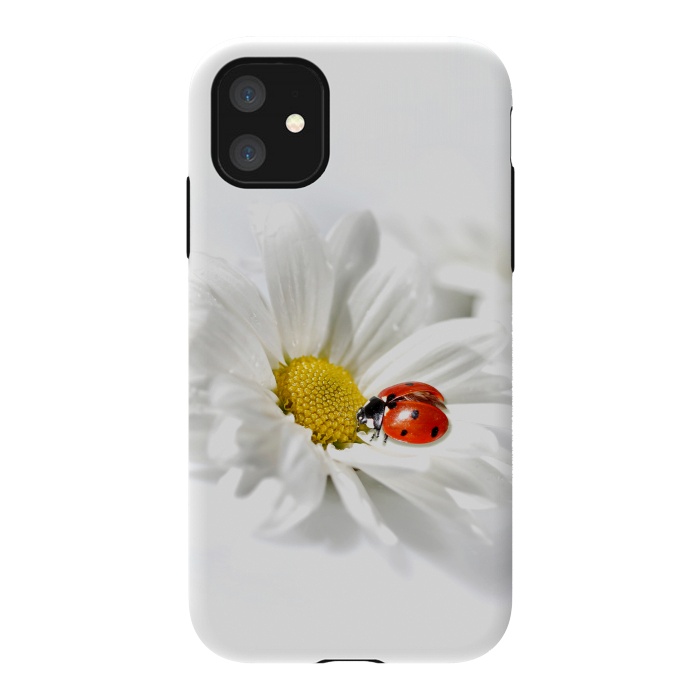 iPhone 11 StrongFit Daisy flower & Ladybug by Bledi