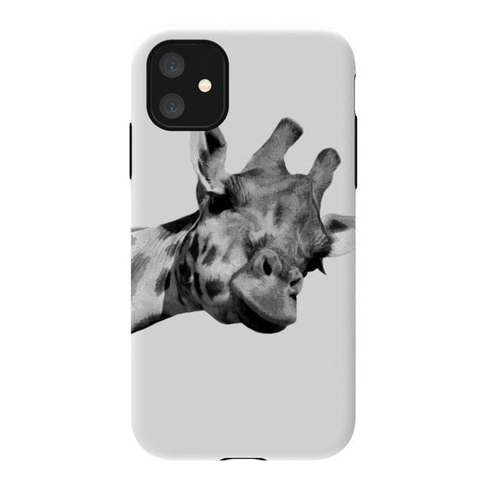 iPhone 11 StrongFit Black and White Giraffe by Alemi