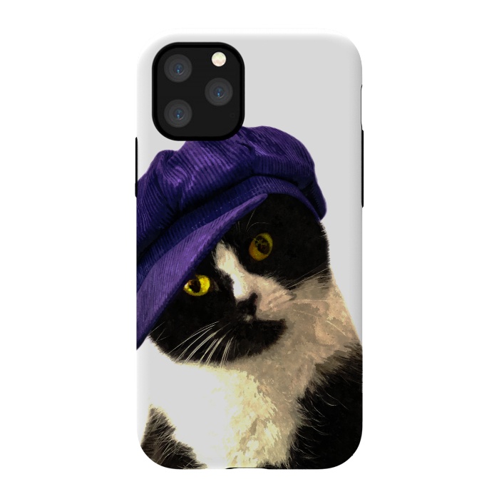 iPhone 11 Pro StrongFit Cute Cat Blue Hat by Alemi