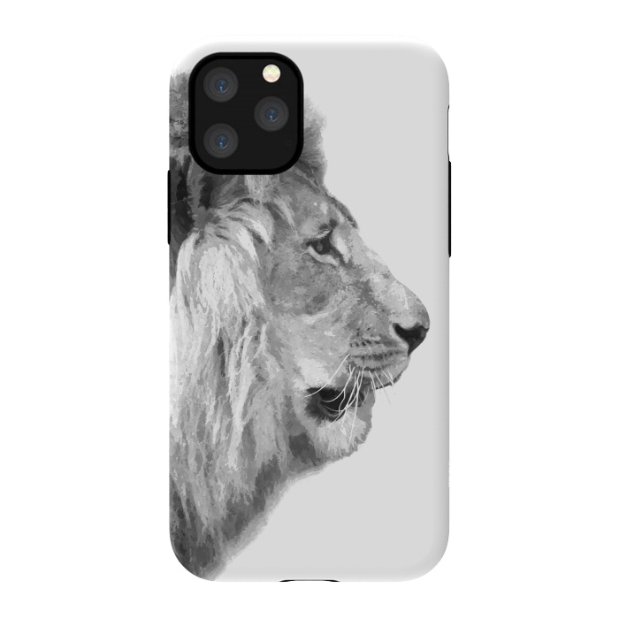 iPhone 11 Pro StrongFit Black and White Lion Profile by Alemi