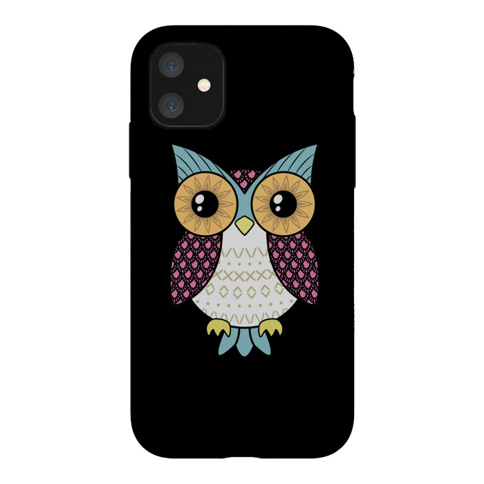 iPhone 11 StrongFit Fancy owl by Laura Nagel