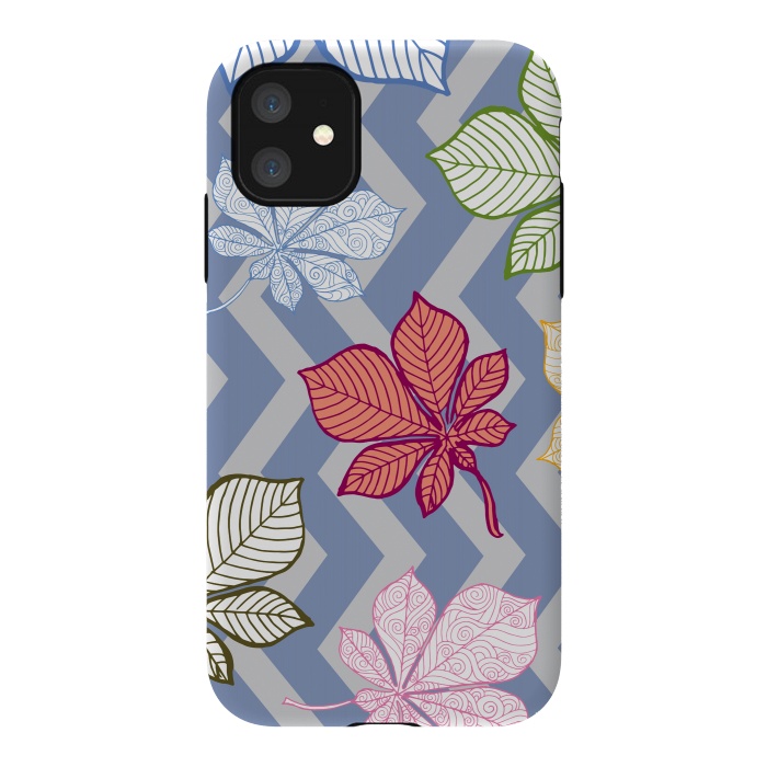 iPhone 11 StrongFit Autumn Leaves Pattern IV by Bledi