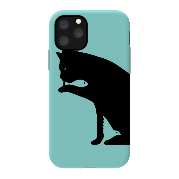 iPhone 11 Pro StrongFit Cat and food by Coffee Man