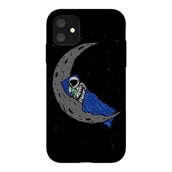 iPhone 11 StrongFit Sleeping Astronaut by Coffee Man