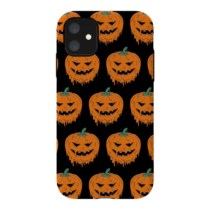 iPhone 11 StrongFit Melted Pumpkin Pattern by Coffee Man
