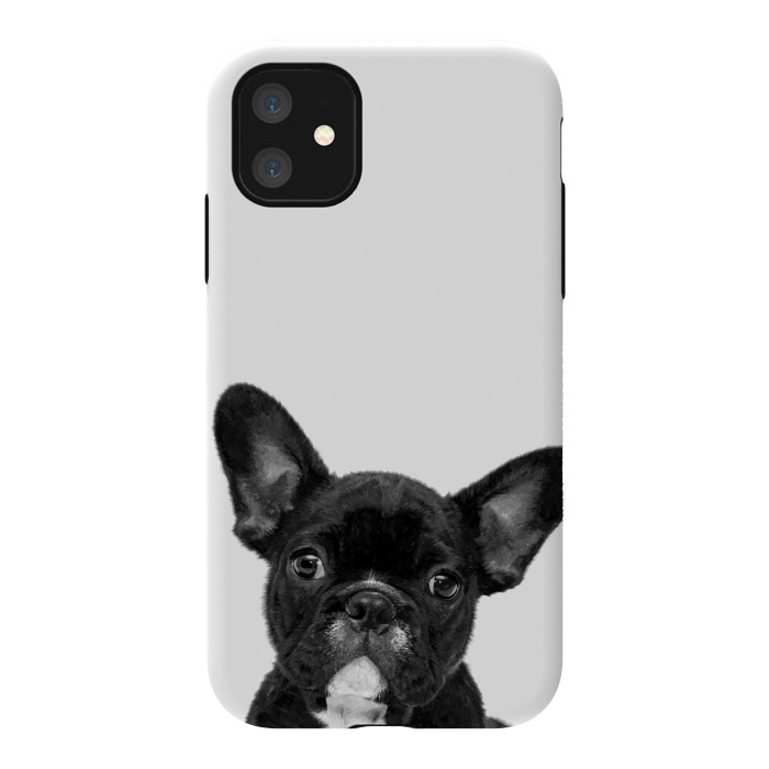 iPhone 11 StrongFit Black and White French Bulldog by Alemi