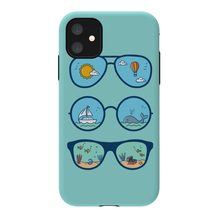 iPhone 11 StrongFit Sunglasses Landscape by Coffee Man